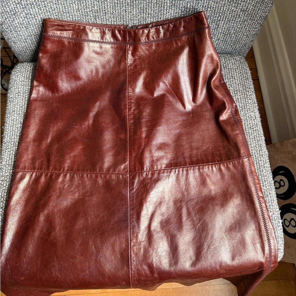 GAP Brown Leather Skirt